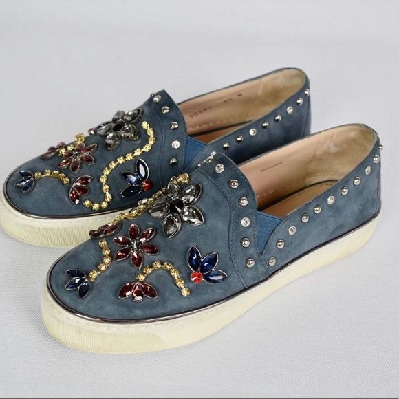 STUART WEITZMAN Embellished Slip On Sneaker - Picture 2 of 5